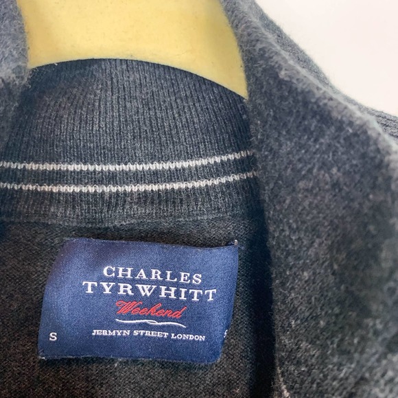 MENS CHARLES TYRWHITT Weekend cashmere blend sweater half zip preppy 2880 - Picture 4 of 7